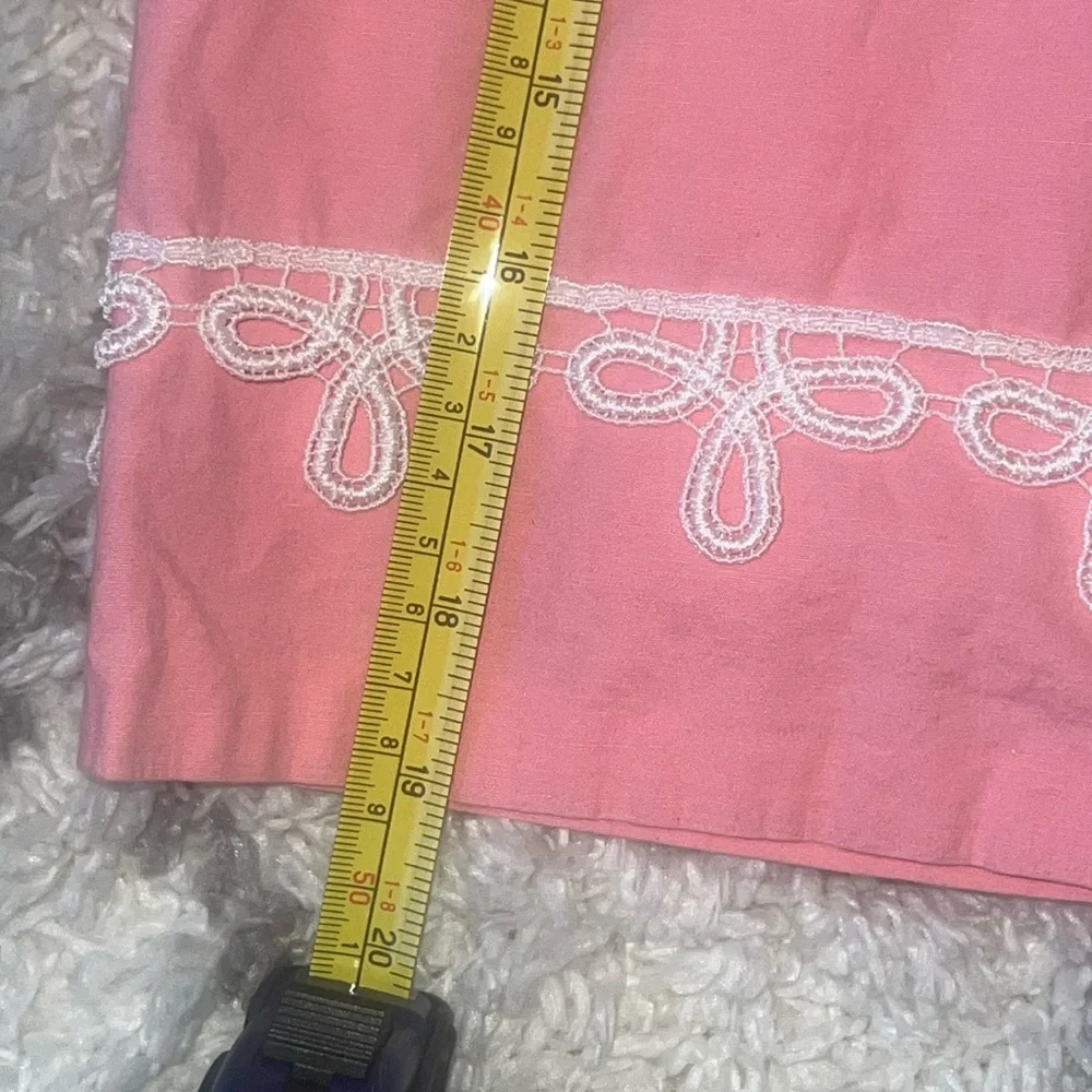Vineyard Pink Patterned Skirt Embroidered Size 12